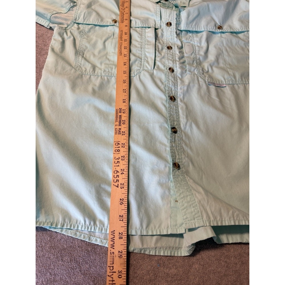 Drake Waterfowl Shirt Men Small Wingshooter Blue Plaid Seersucker Vented Button - Picture 7 of 8